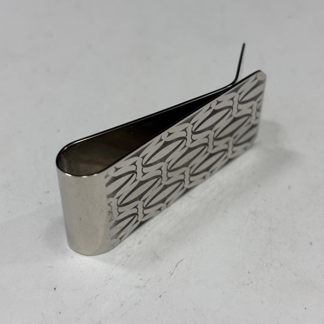 状態良【カルティエ本物】マネークリップ/札はさみ/シルバー/ダブルC