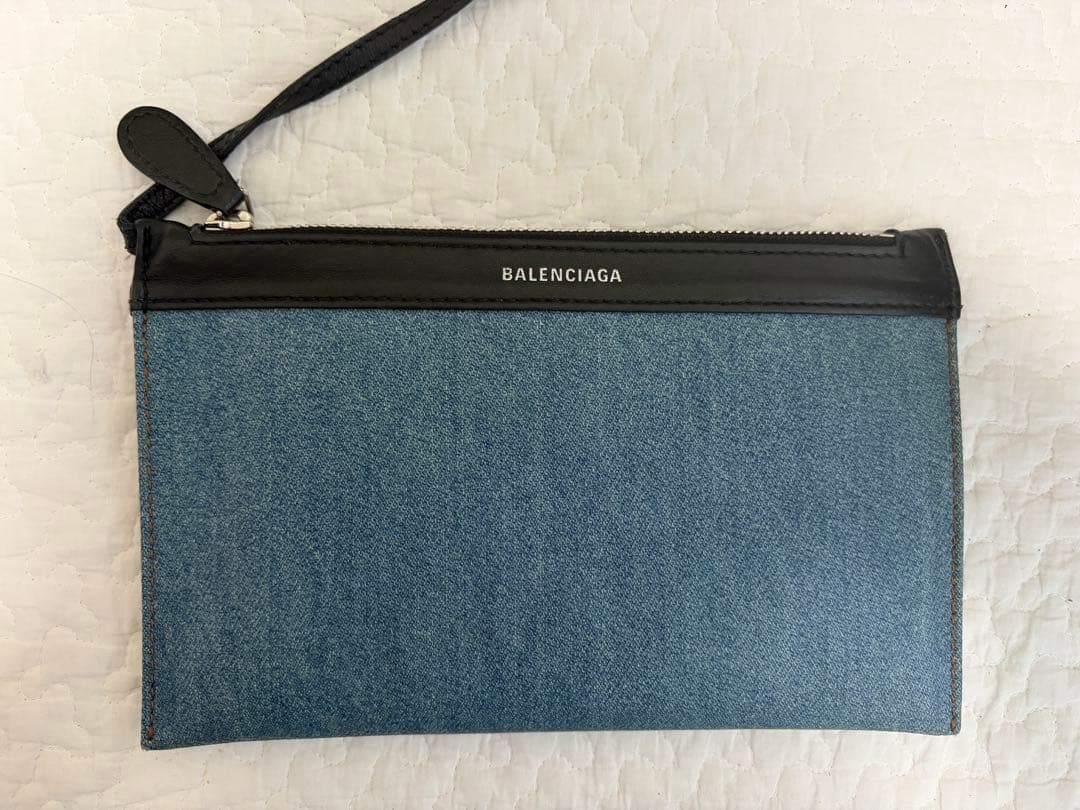 【BALENCIAGA】デニムトートバッグ付属ポーチ付き