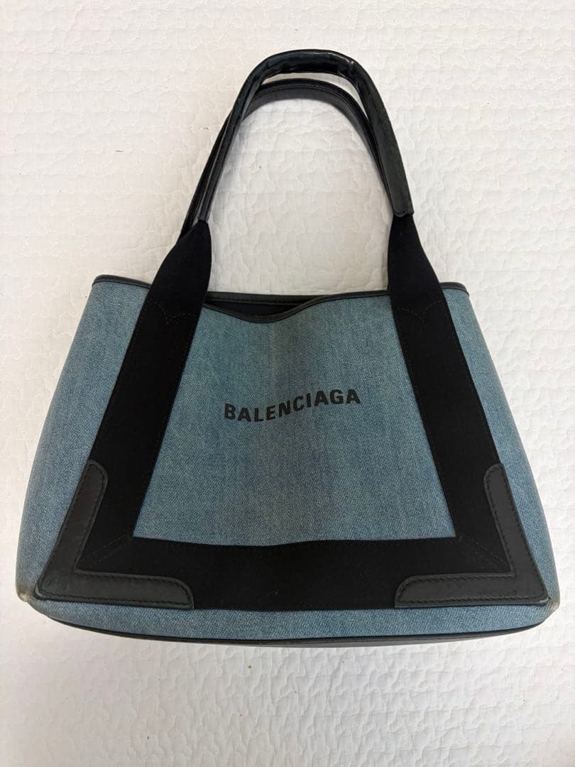 【BALENCIAGA】デニムトートバッグ付属ポーチ付き