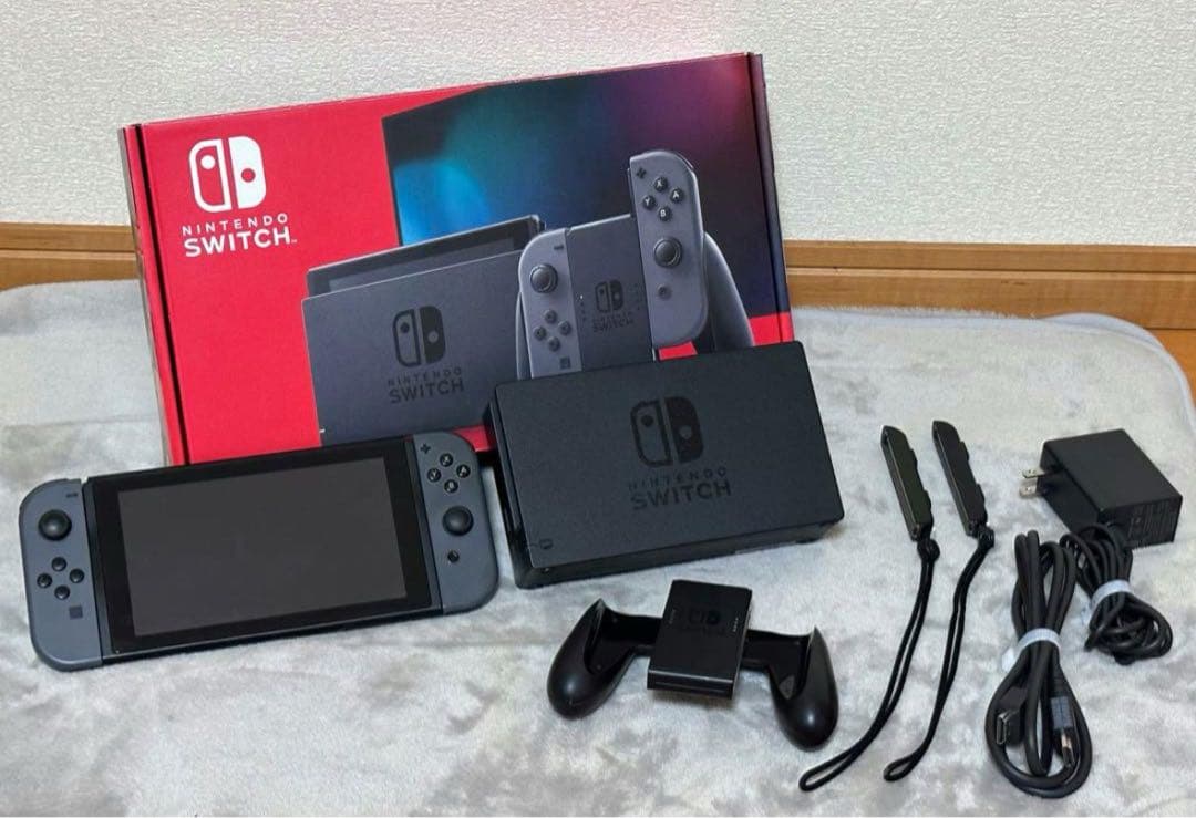美品　Nintendo Switch 本体 グレー 付属品セット