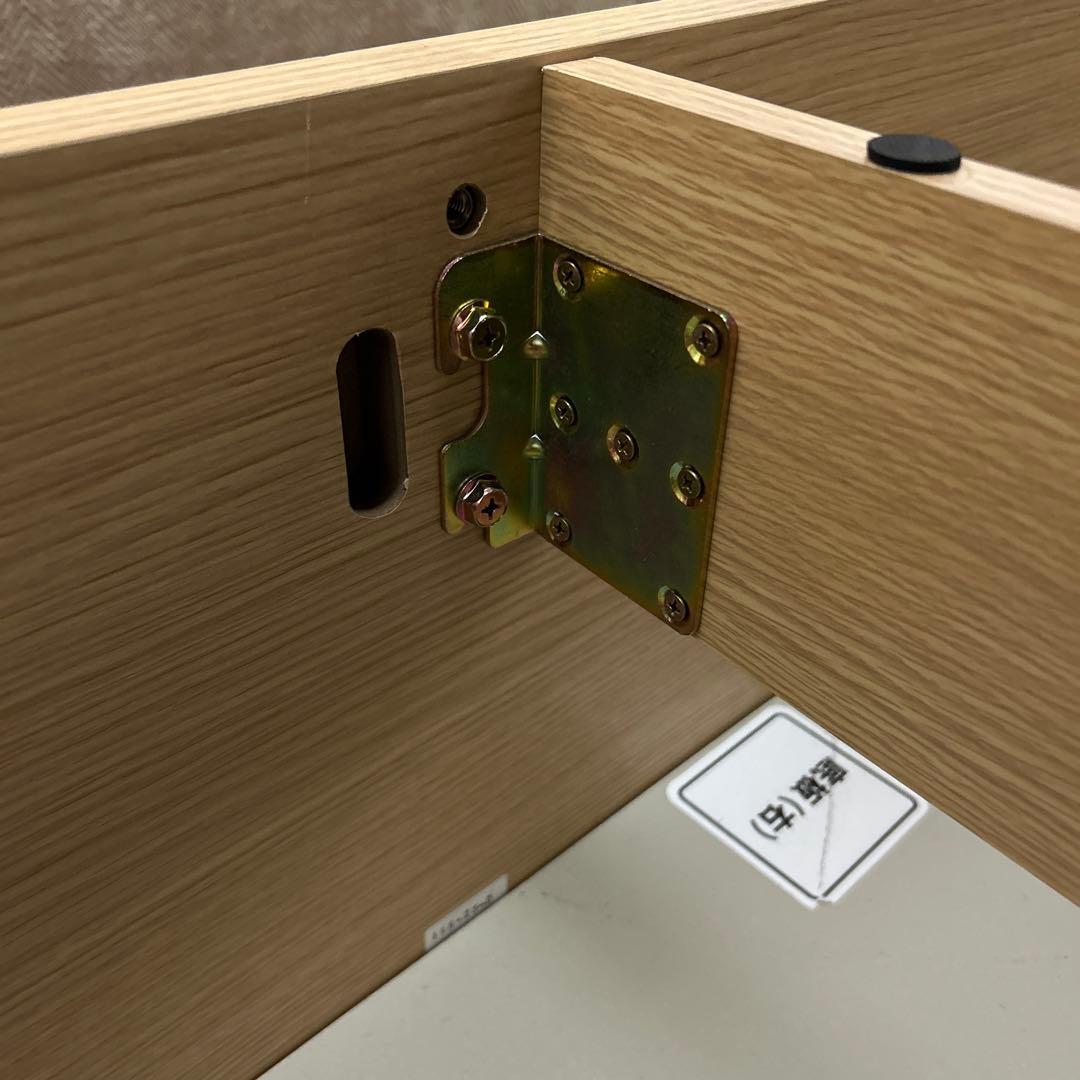 【送料込】クイーンサイズ ベッドフレーム 収納付き 油圧跳ね上げ式 木製