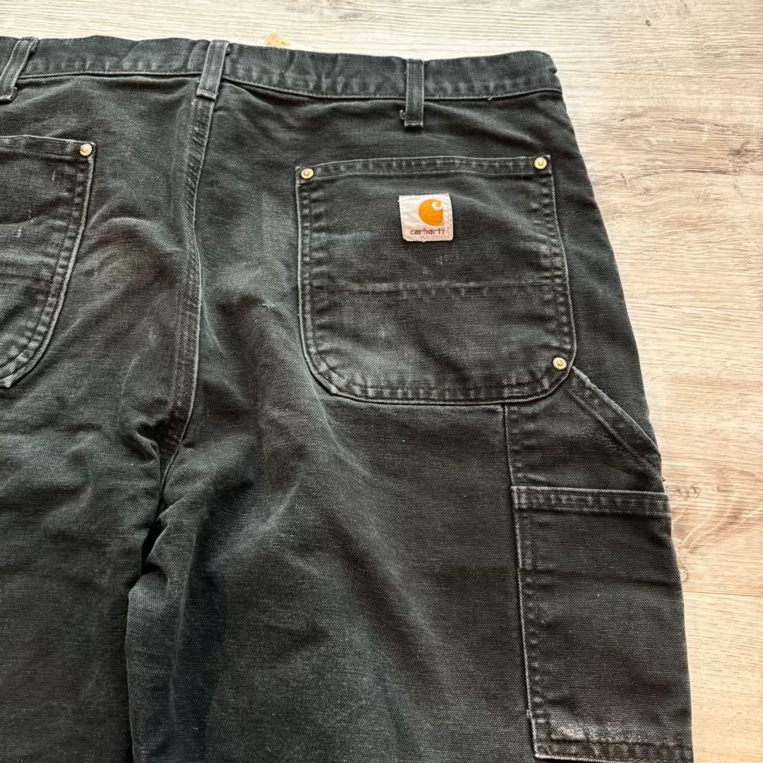 【良フェード】カーハートダブルニー B01 メキシコ製 USA生地W38#522