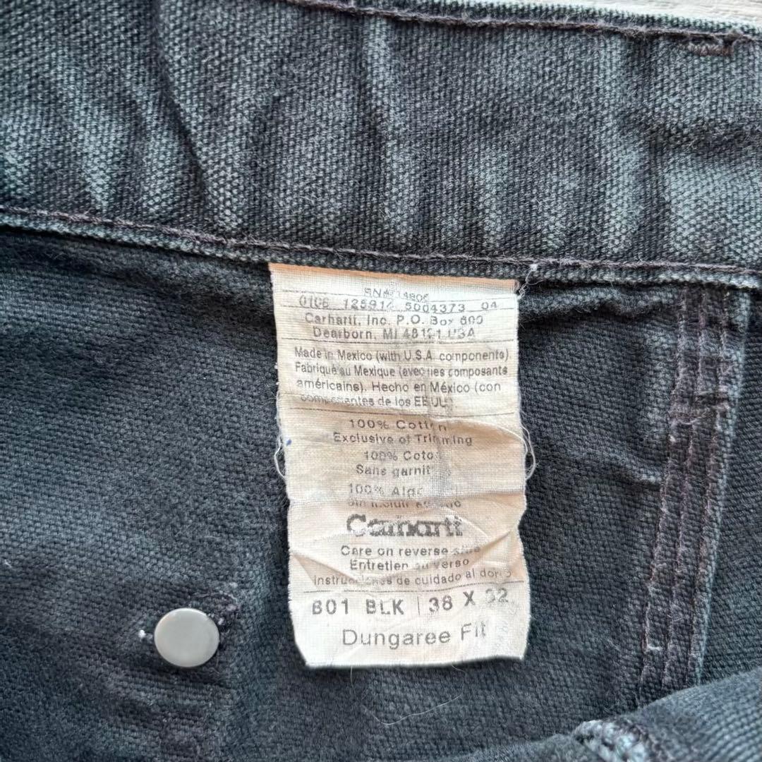 【良フェード】カーハートダブルニー B01 メキシコ製 USA生地W38#522