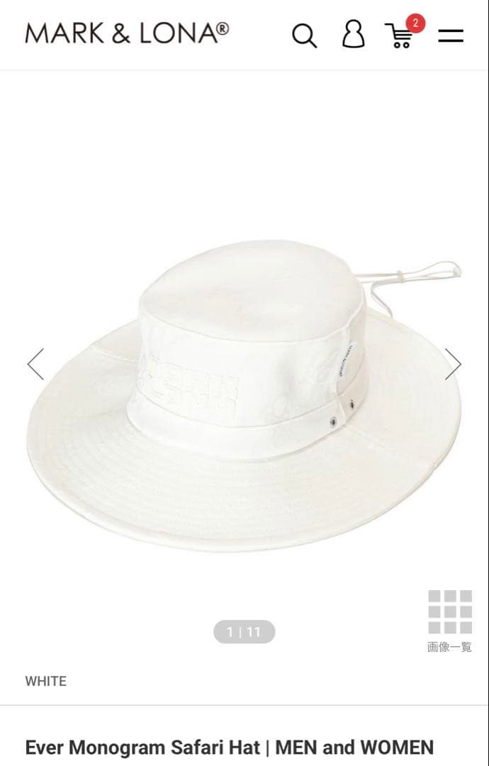 新品　MARK & LONA Ever Monogram Safari Hat
