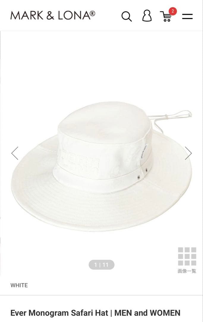 新品　MARK & LONA Ever Monogram Safari Hat