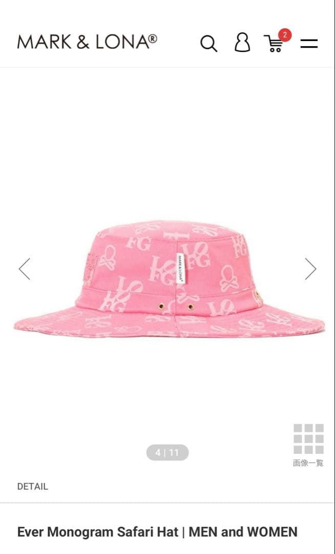 新品　MARK & LONA Ever Monogram Safari Hat