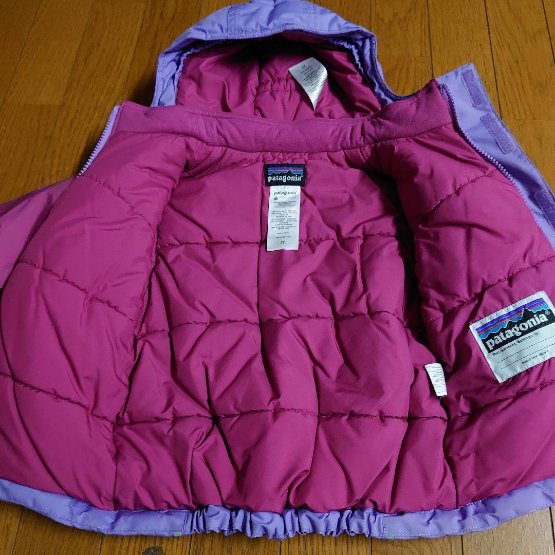 patagonia子ども用スノーボードウェア 紫とピンク