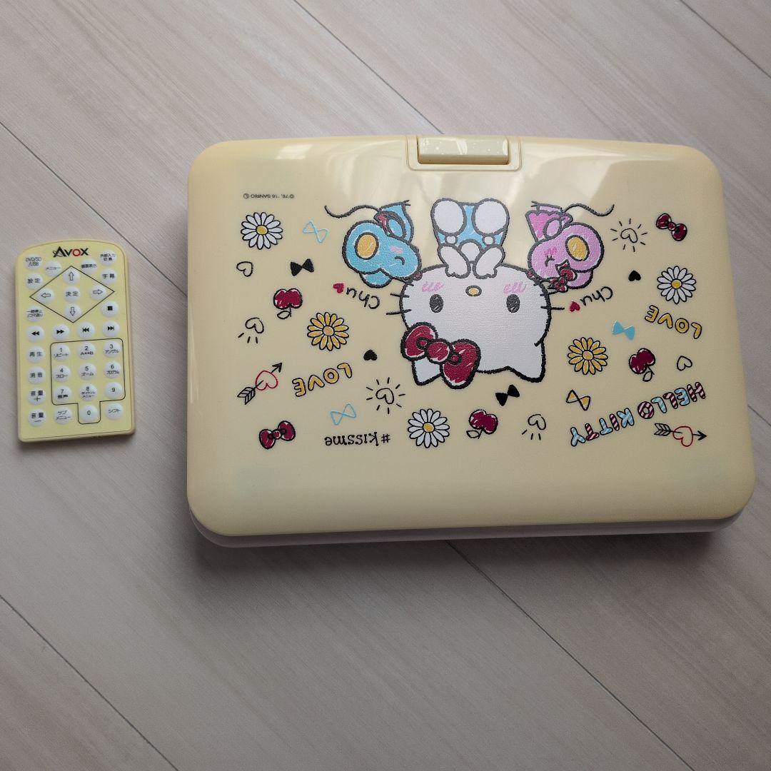 美品ハローキティモデル 9inchDVDプレーヤーSANRIOサンリオAvox