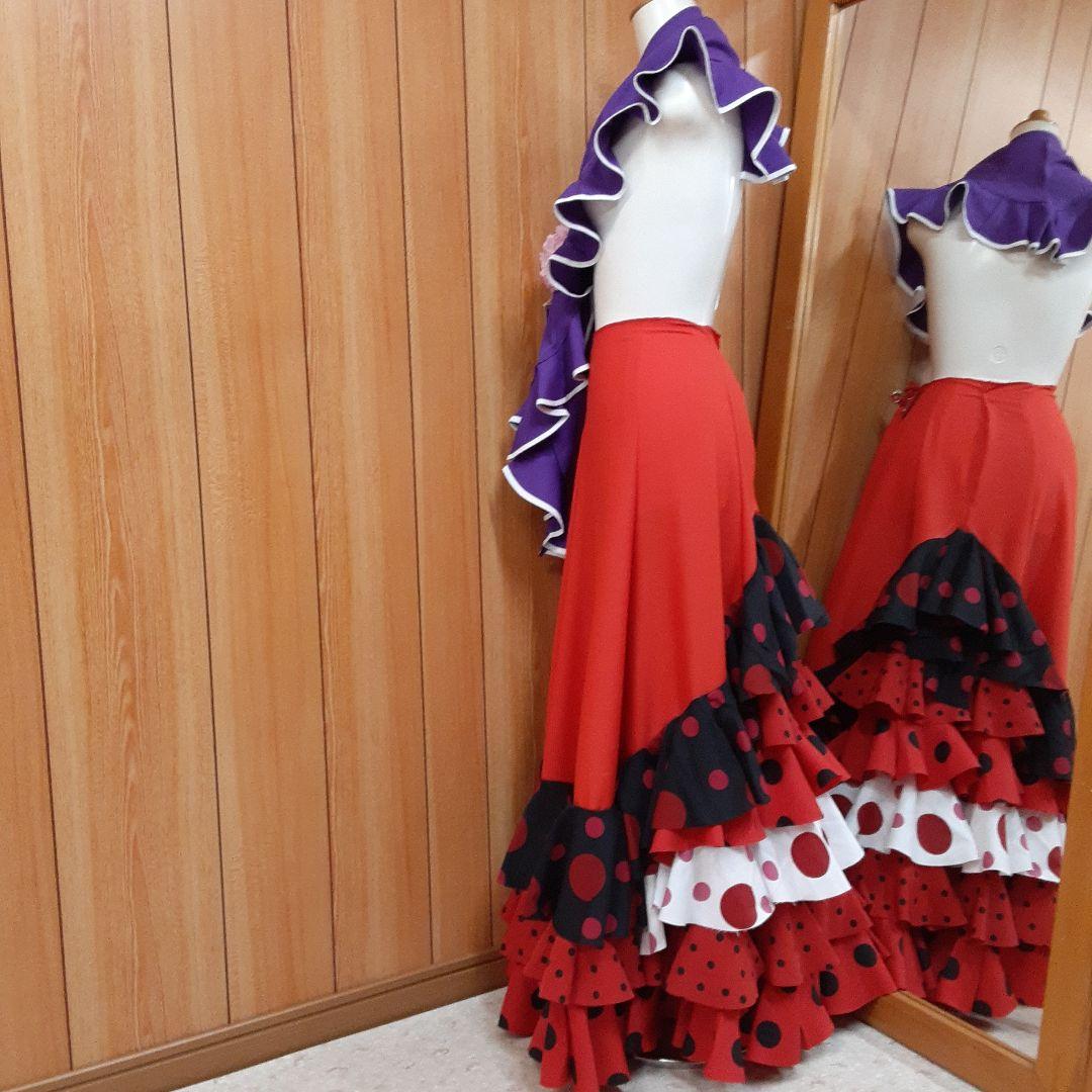 フラメンコ衣装　☆ファルダのみ　＊豪華3段フリル