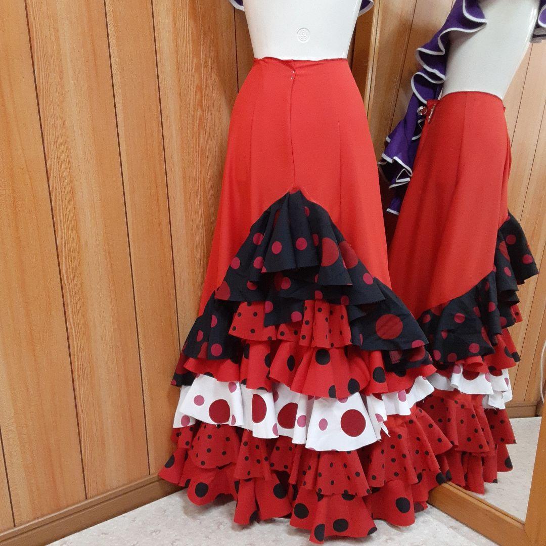フラメンコ衣装　☆ファルダのみ　＊豪華3段フリル
