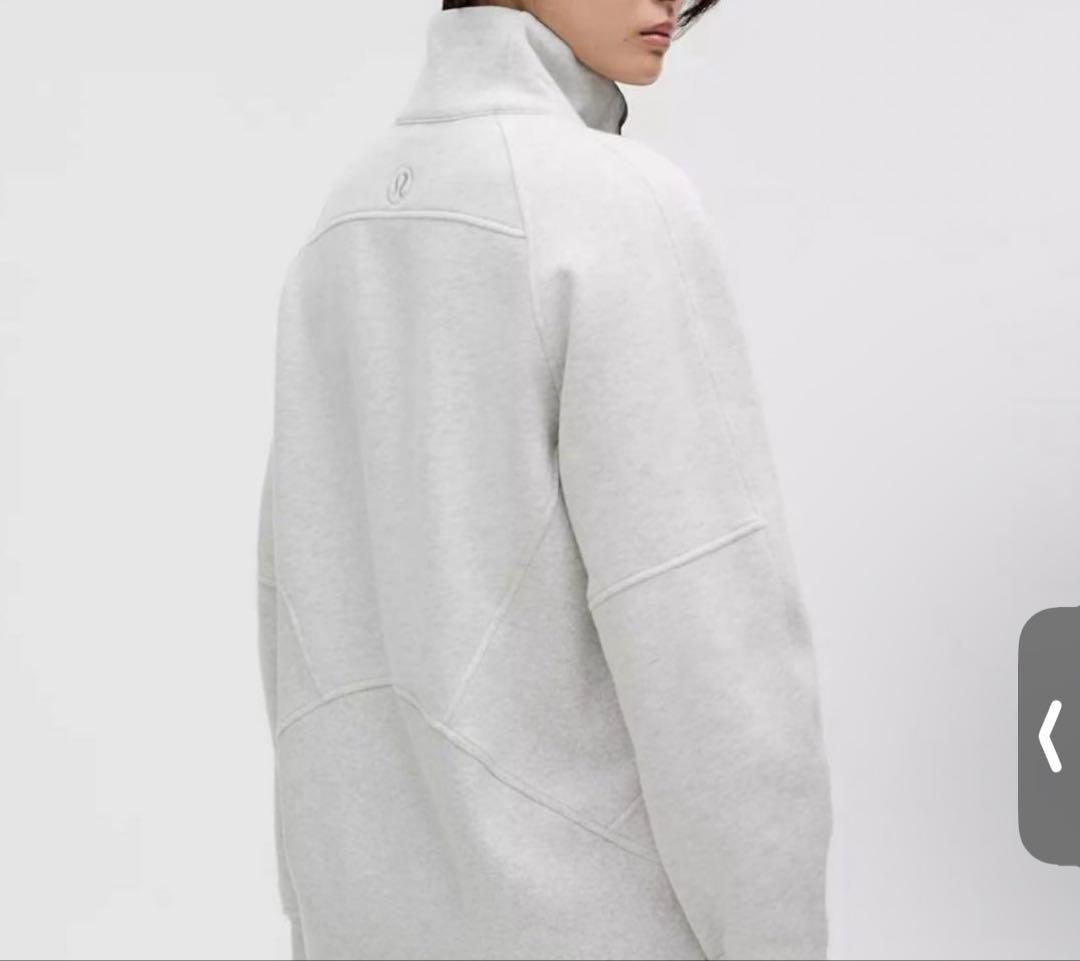 トップス Scuba Oversized Funnel Neck Half Zip M/L