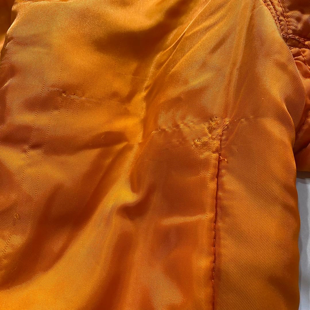 ボロ 雰囲気系 黒タグ 90s USA製 ALPHA アルファ MA-1 短丈