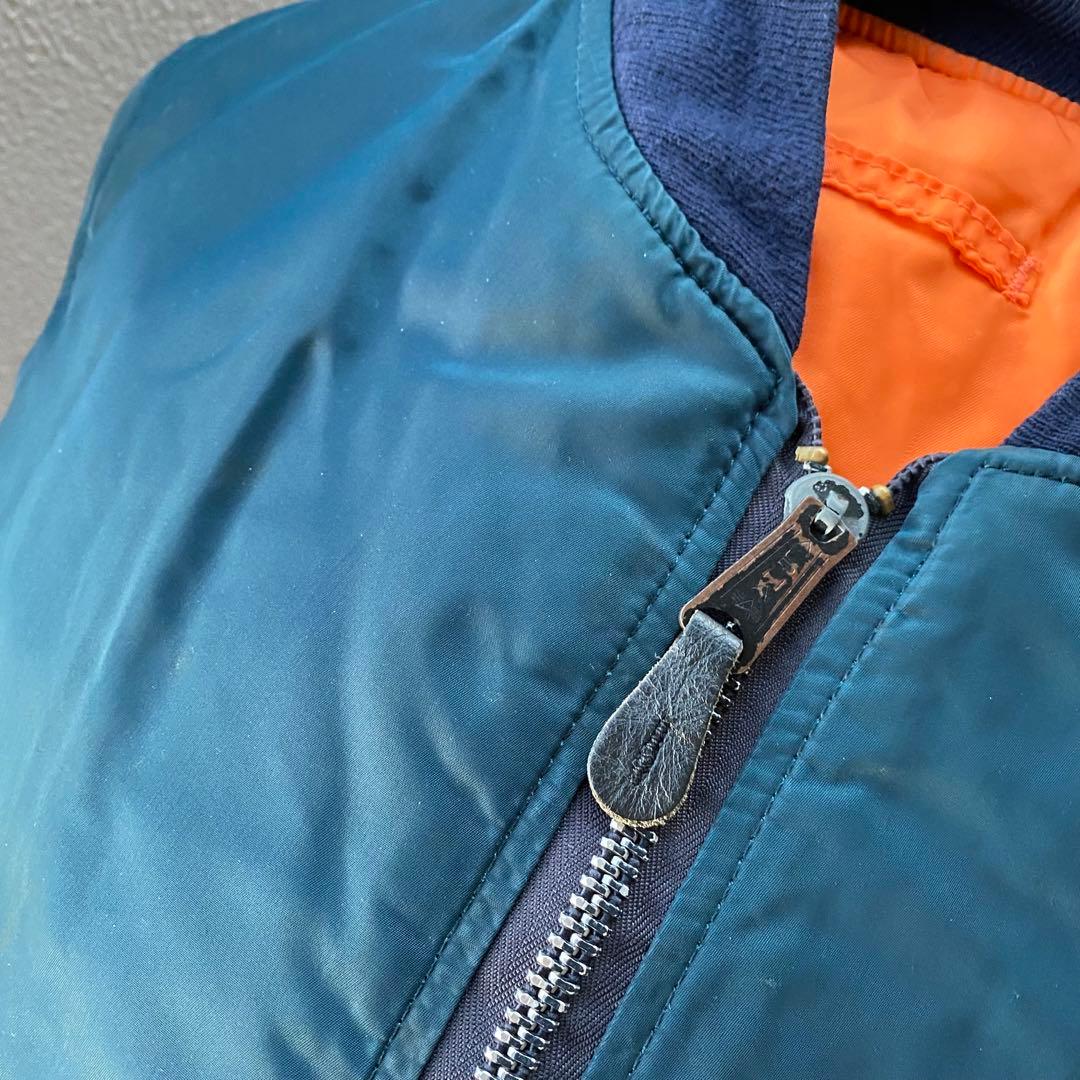 ボロ 雰囲気系 黒タグ 90s USA製 ALPHA アルファ MA-1 短丈