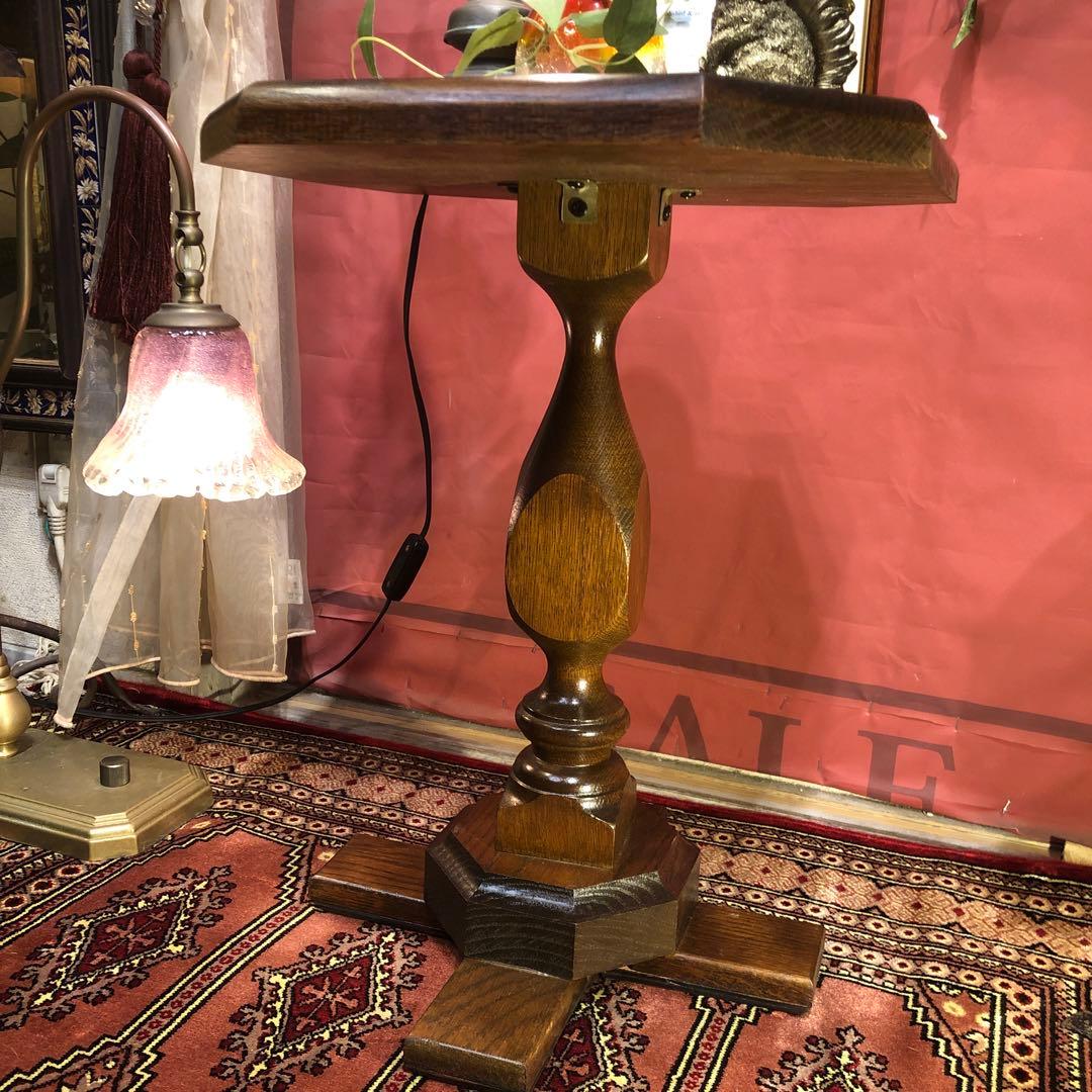 ヴィンテージ レッドオーク　コンパクト　テーブル　サイドテーブル　花台