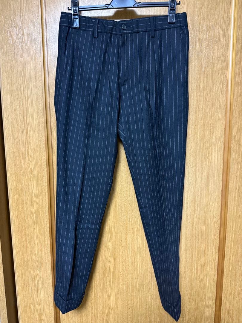 BRIGLIAブリリアブラック ストライプ パンツ　BEAMS別注