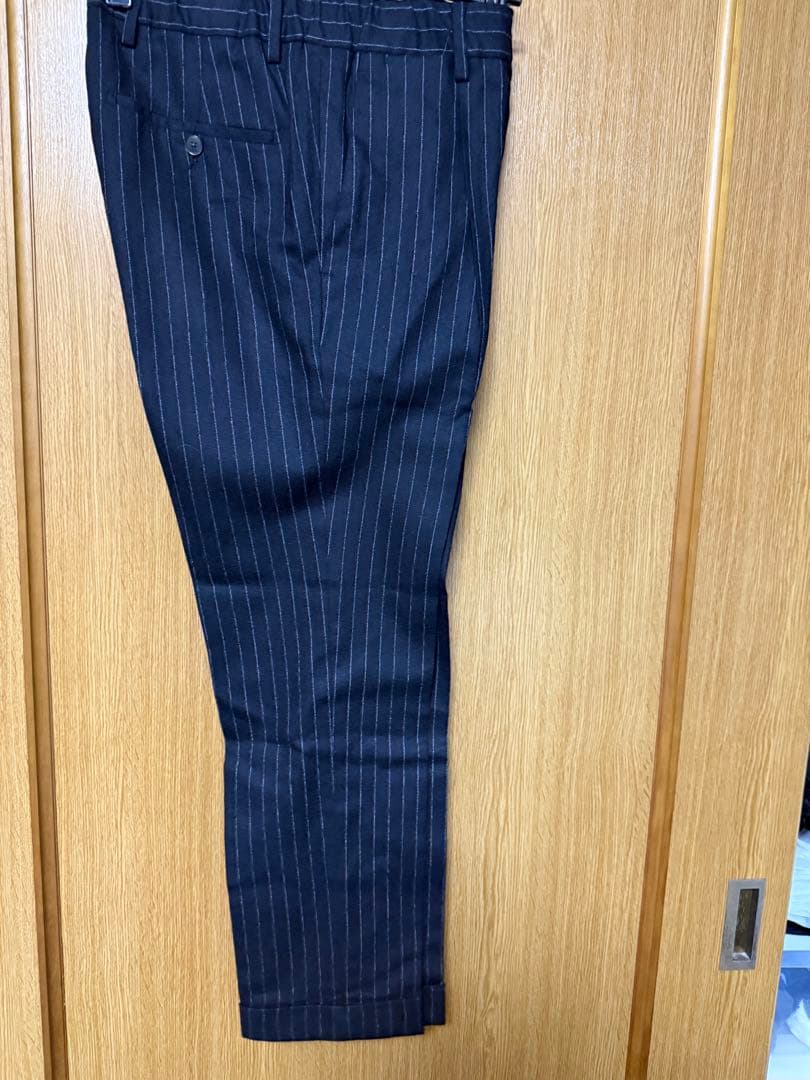 BRIGLIAブリリアブラック ストライプ パンツ　BEAMS別注