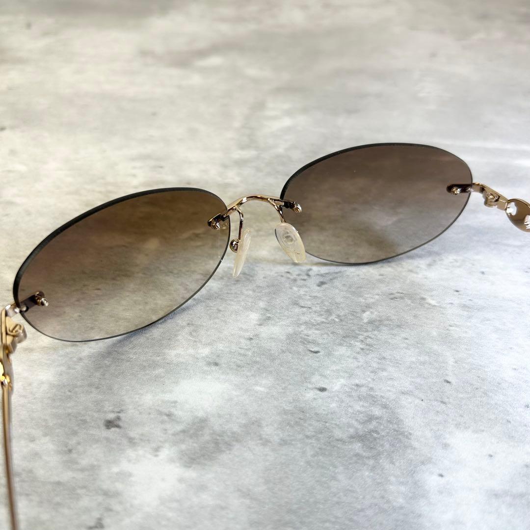 【美品】セリーヌ サングラス SC1159 トリオンフ ゴールドフレーム