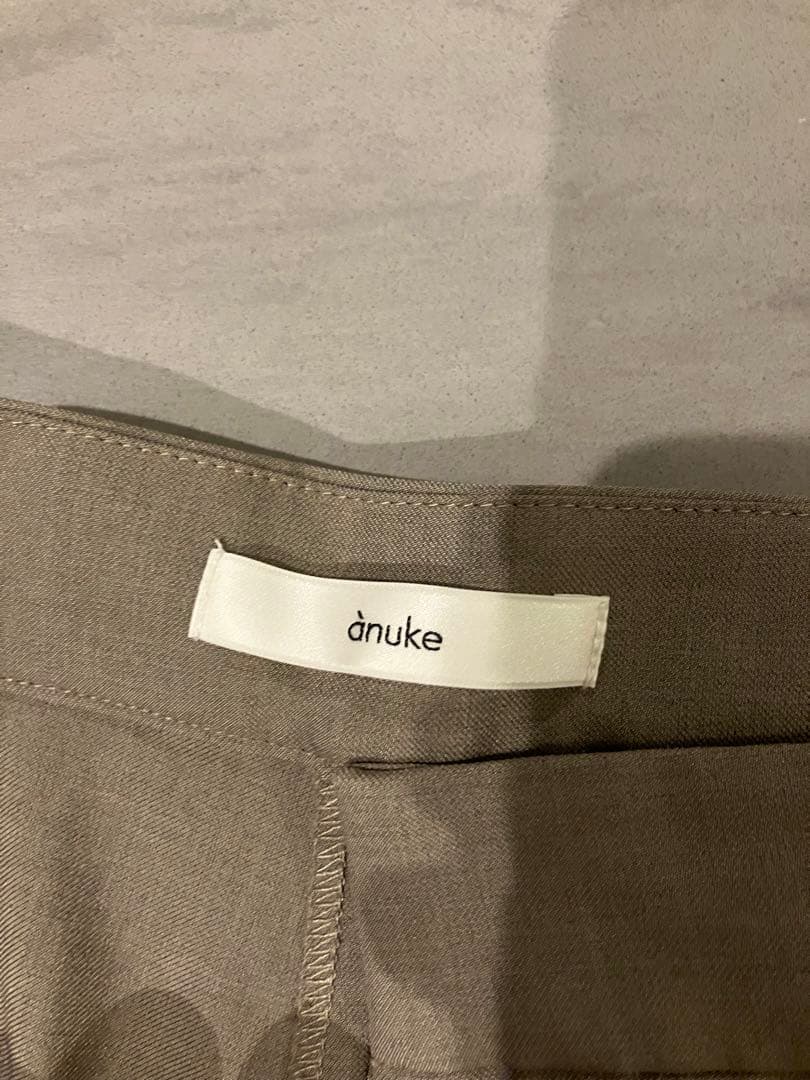 anuke アンヌーク/ラップスカート付きパンツベージュ/36