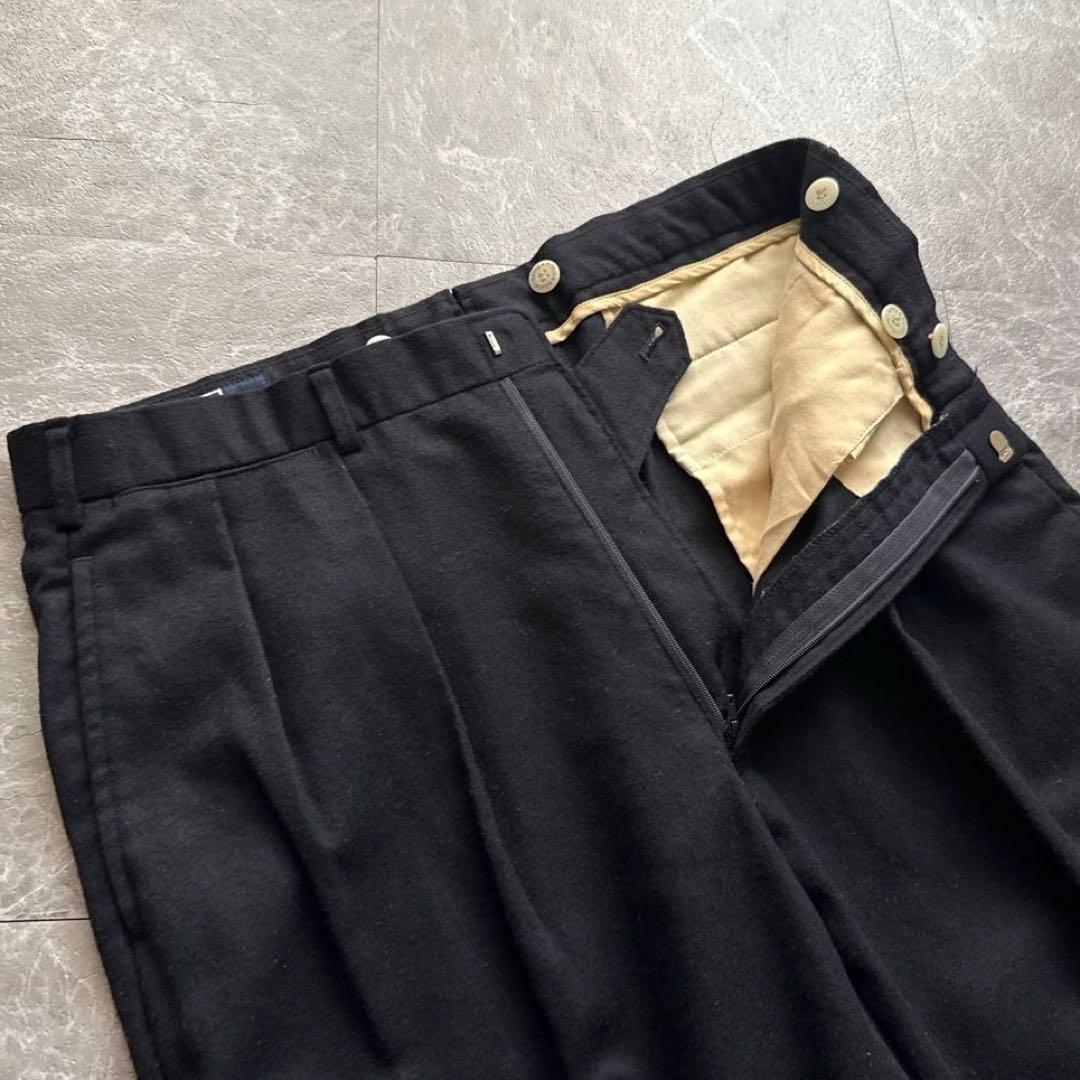 Polo by Ralph Lauren ウールスラックス　ツータック　ネイビー