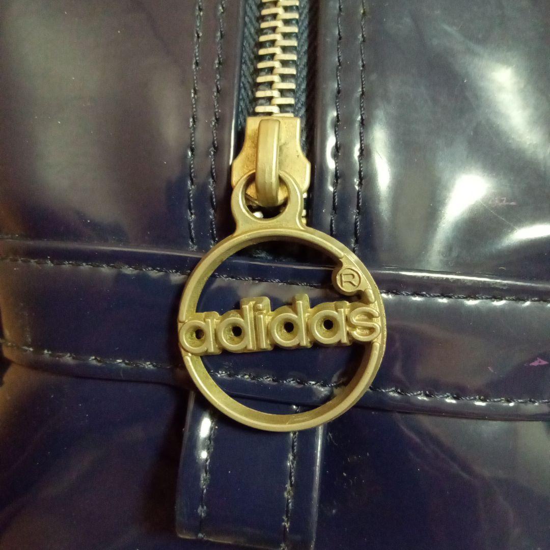 タ*ク様 アディダス ネイビー　エナメル ボストンバッグ ビンテージ　日本製