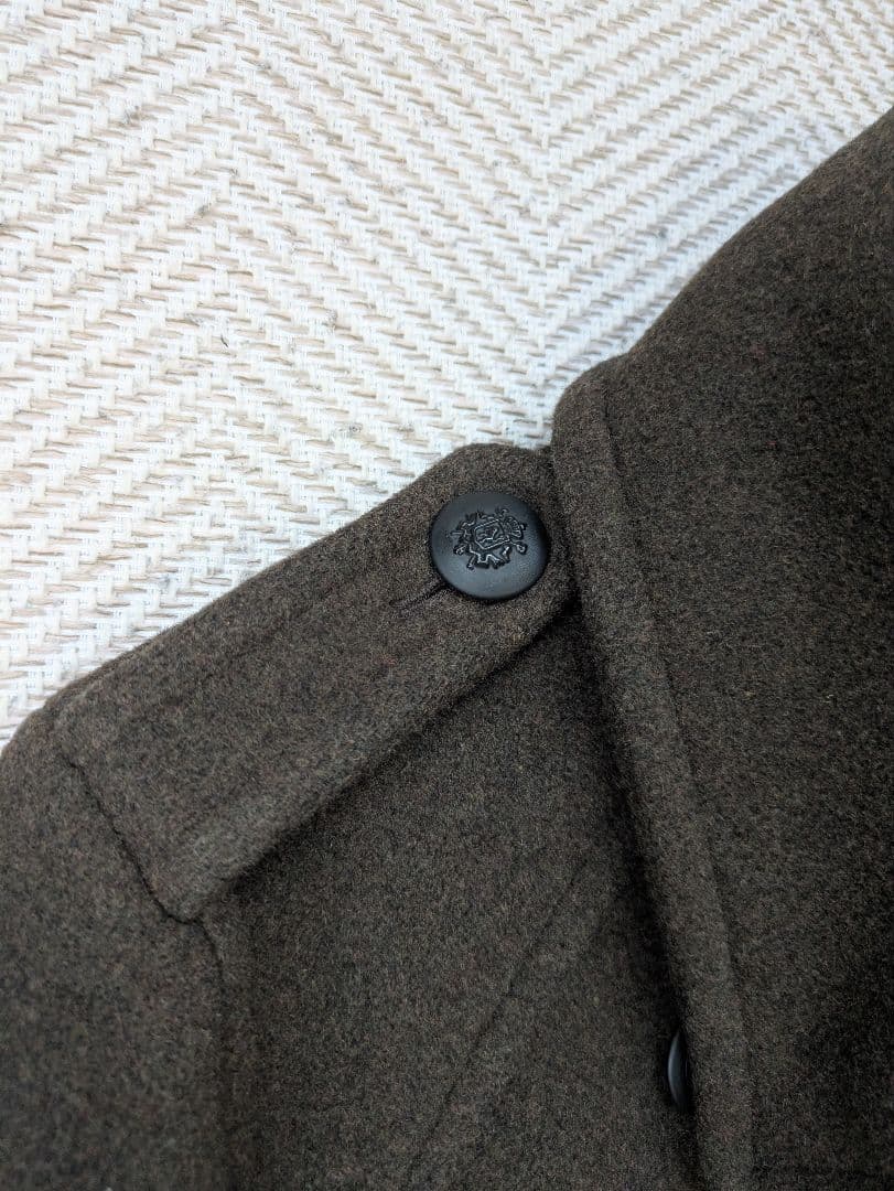 美品　Moonage Devilement グレー ダブルブレストピーコート L