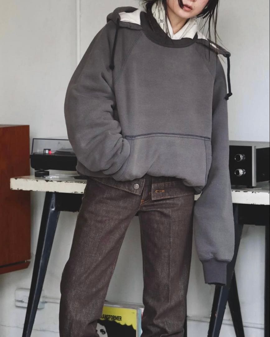 トップス FUMIKA_UCHIDA 2-TONE PULLOVER HOODIE