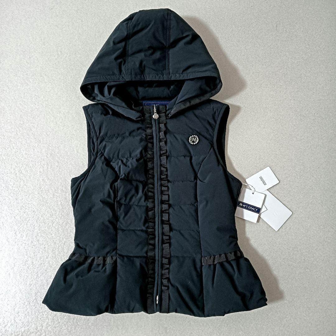 新品未使用タグ付き M’SGRACY フリルダウンベスト　38
