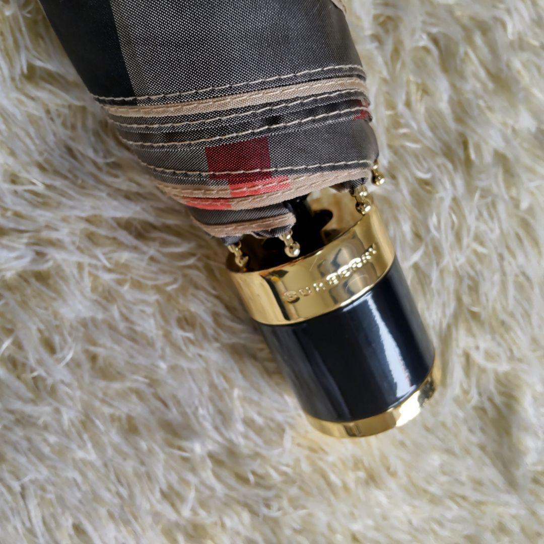 【美品】 BURBERRY バーバリー ノバチェック 折り畳み傘 大きめ 袋付き