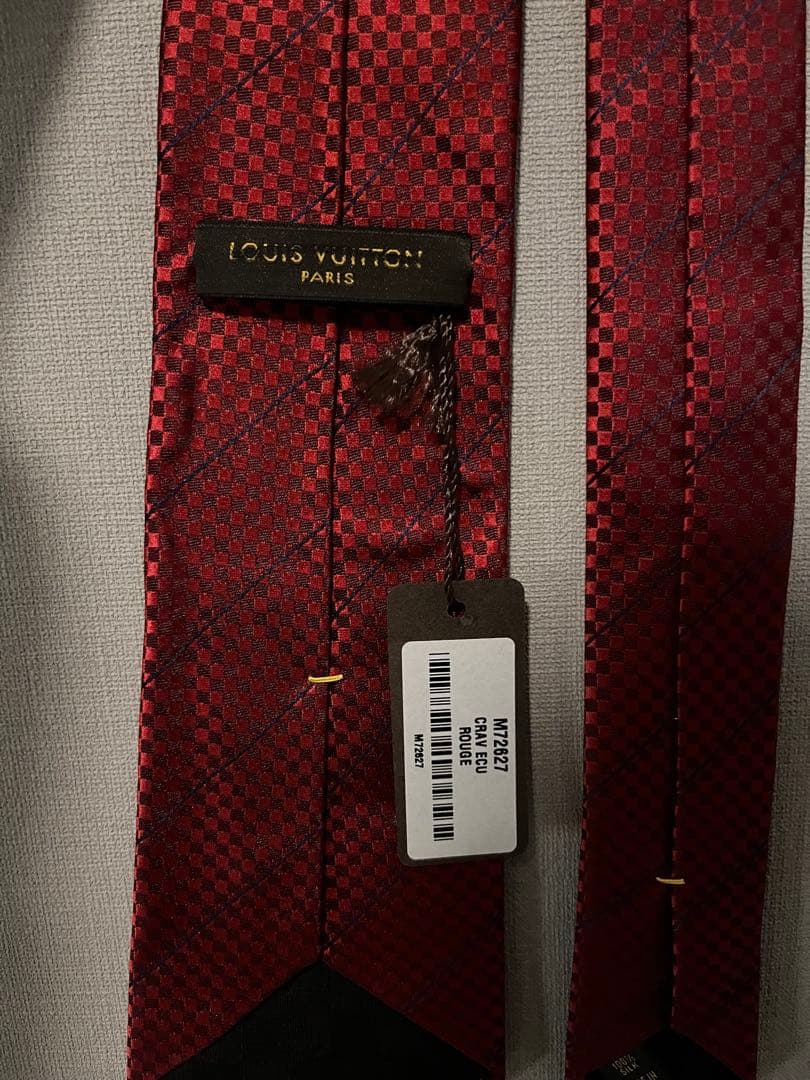 LOUIS VUITTON ネクタイ マイクロダミエ LVロゴ 未使用