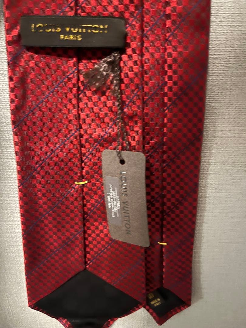 LOUIS VUITTON ネクタイ マイクロダミエ LVロゴ 未使用