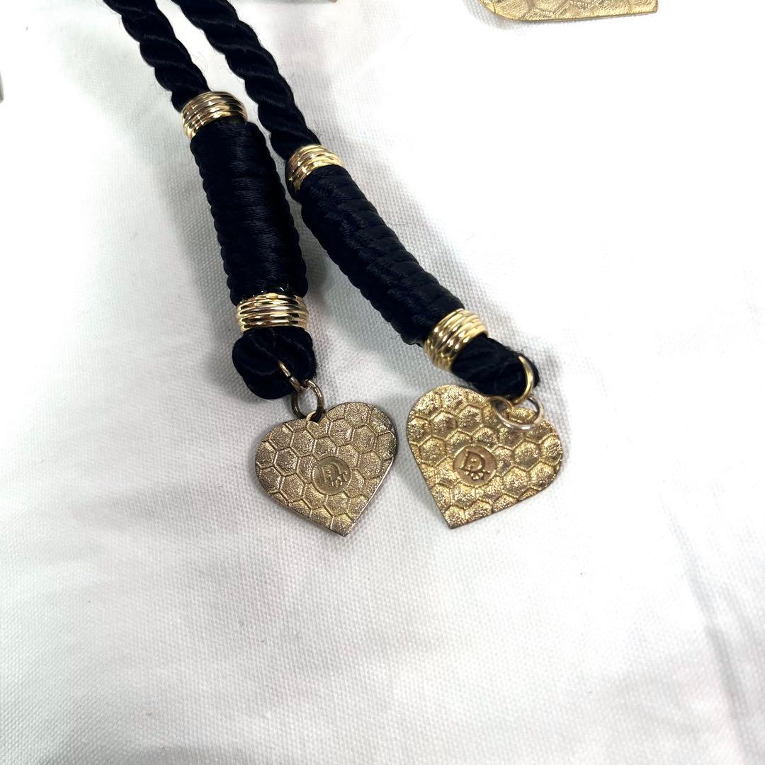 【希少】クリスチャンディオール　ロープベルト　ハート　ハニカム　ゴールド　ロゴ