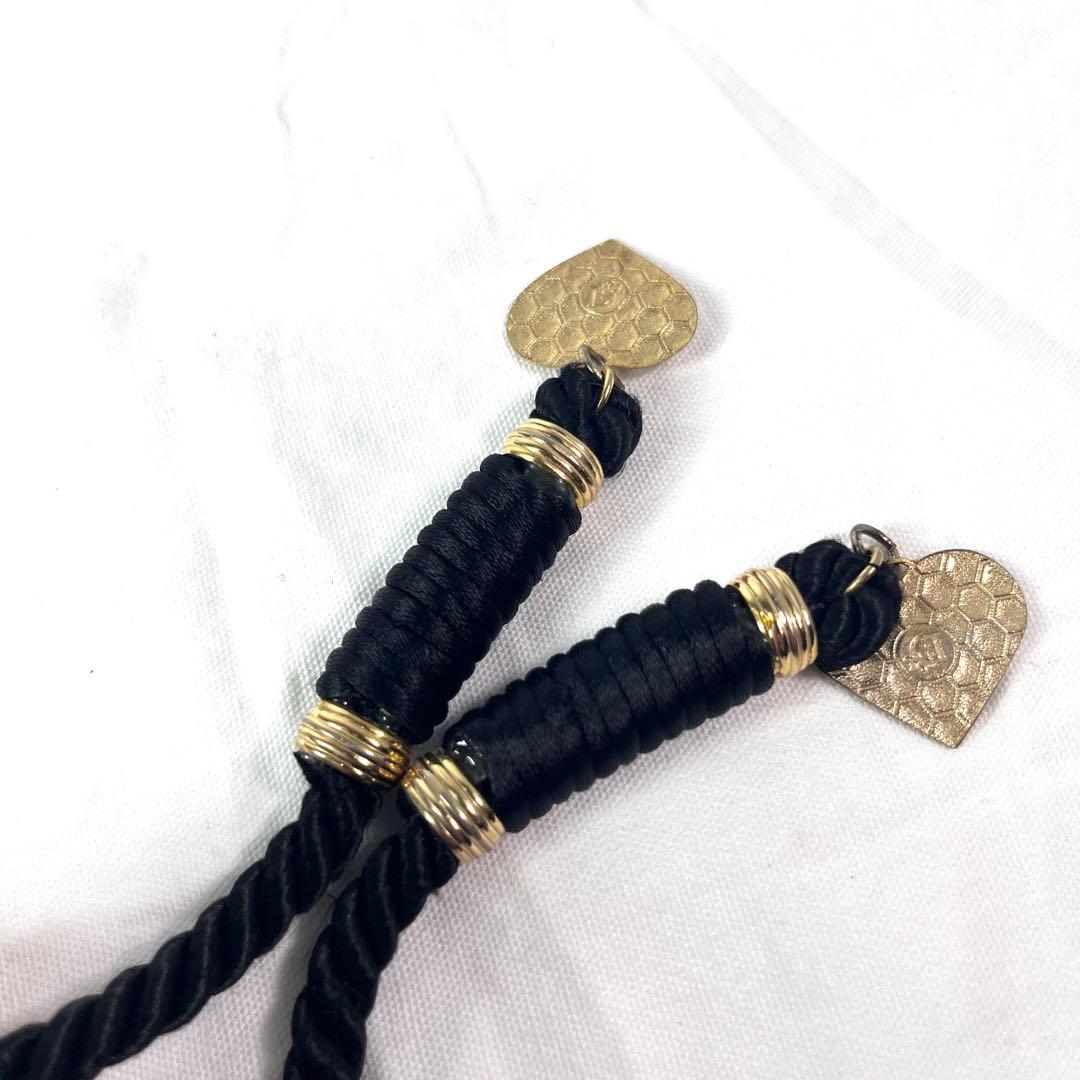 【希少】クリスチャンディオール　ロープベルト　ハート　ハニカム　ゴールド　ロゴ