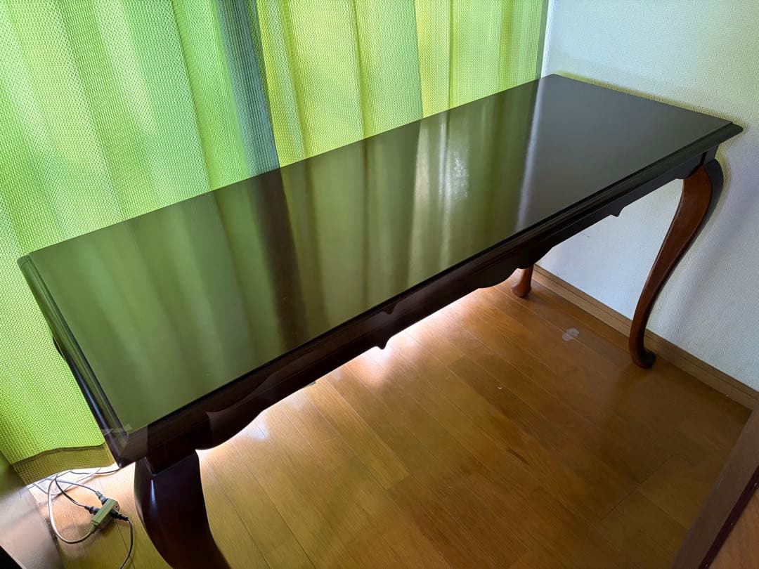 マホガニー 猫足デスク