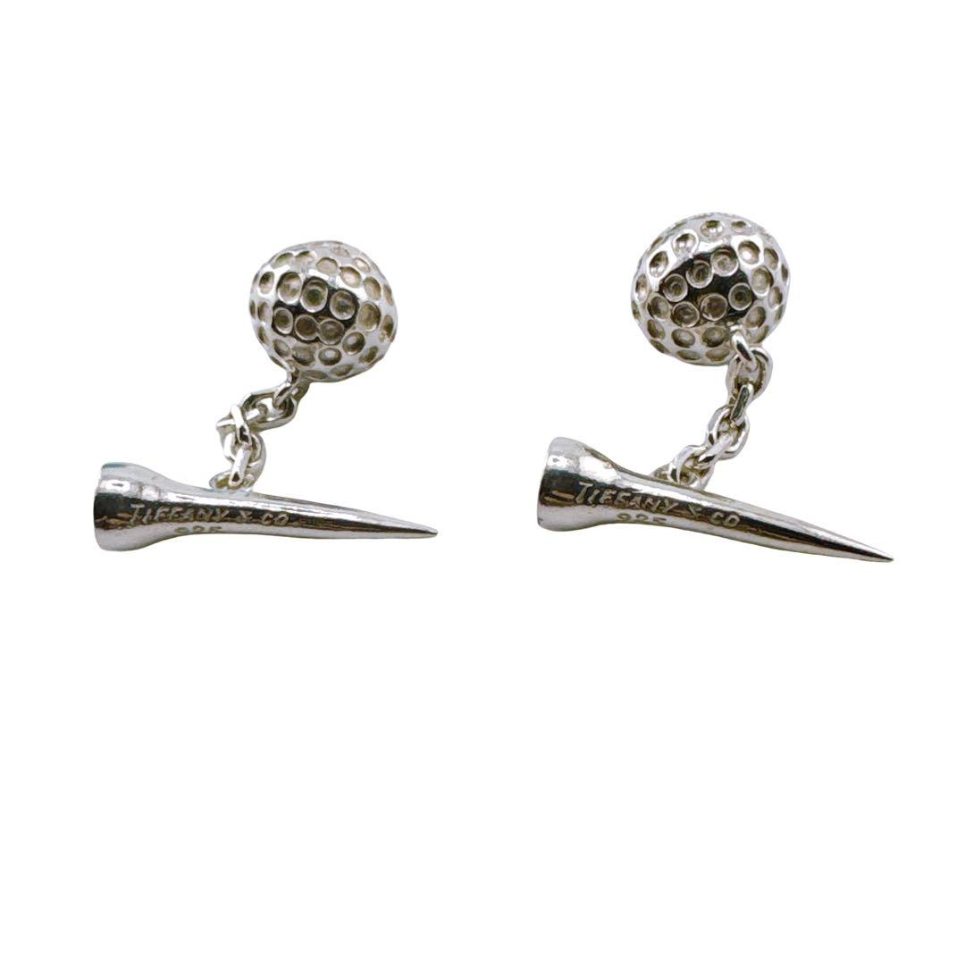 ティファニー ゴルフティー型カフリンクス ボール カフス Sv925 シルバー