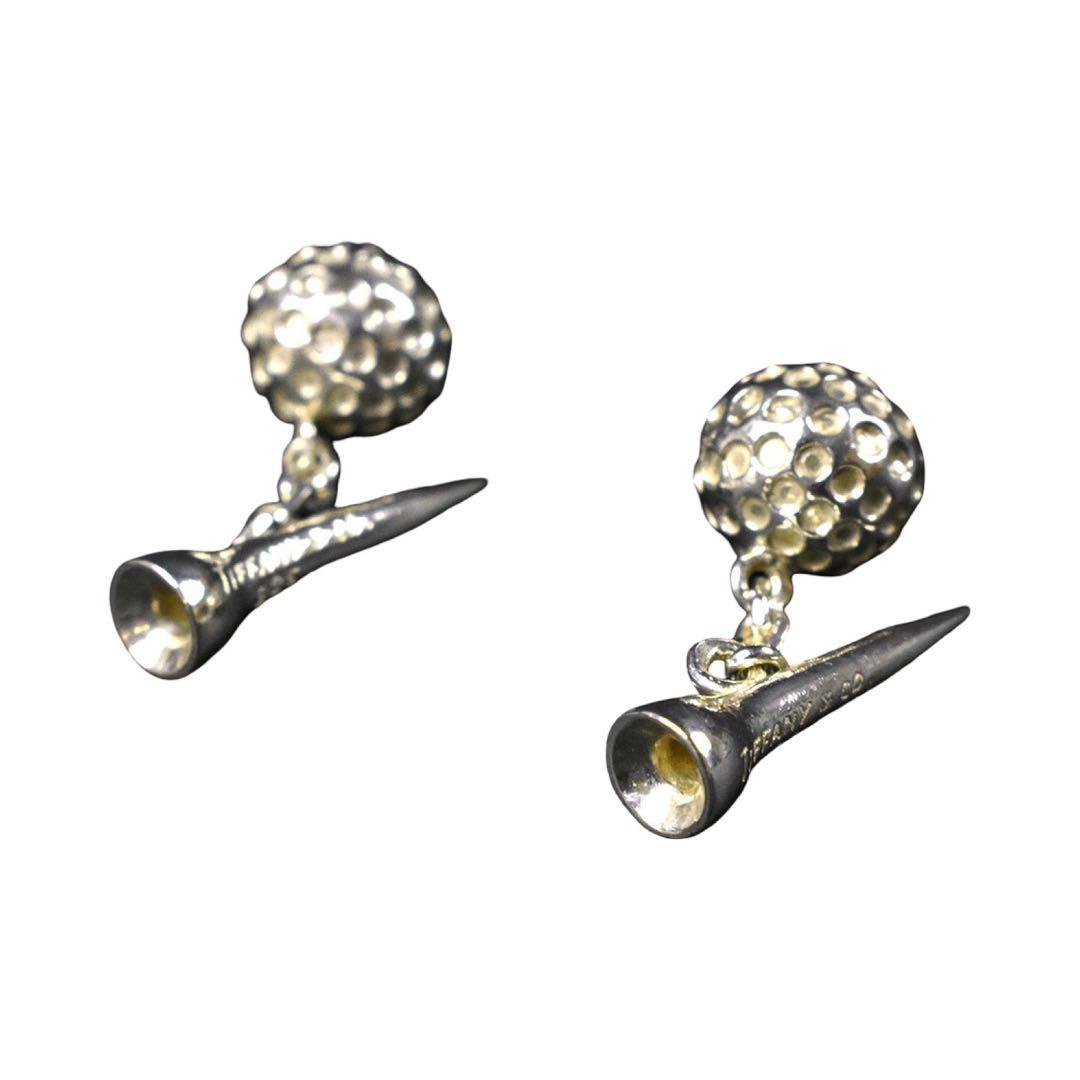 ティファニー ゴルフティー型カフリンクス ボール カフス Sv925 シルバー