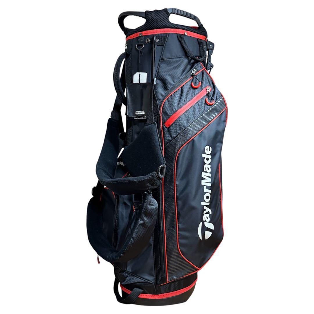 【極美品】TaylorMadeテーラーメイド　キャディバッグ　ゴルフ　黒×レッド