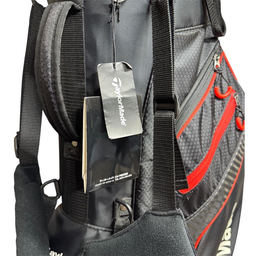 【極美品】TaylorMadeテーラーメイド　キャディバッグ　ゴルフ　黒×レッド