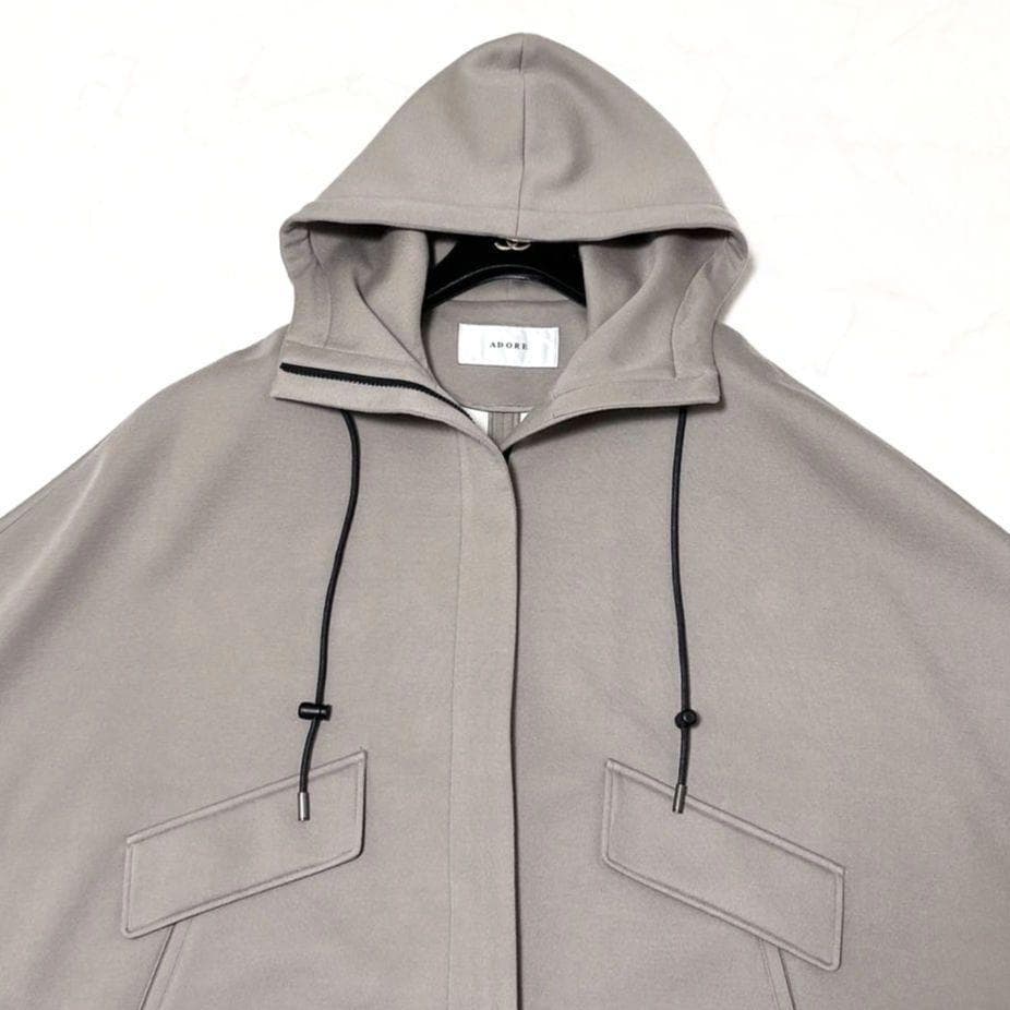 美品✨ ADORE　ソフトボンディングフーディーコート　ポンチョ　変形　38