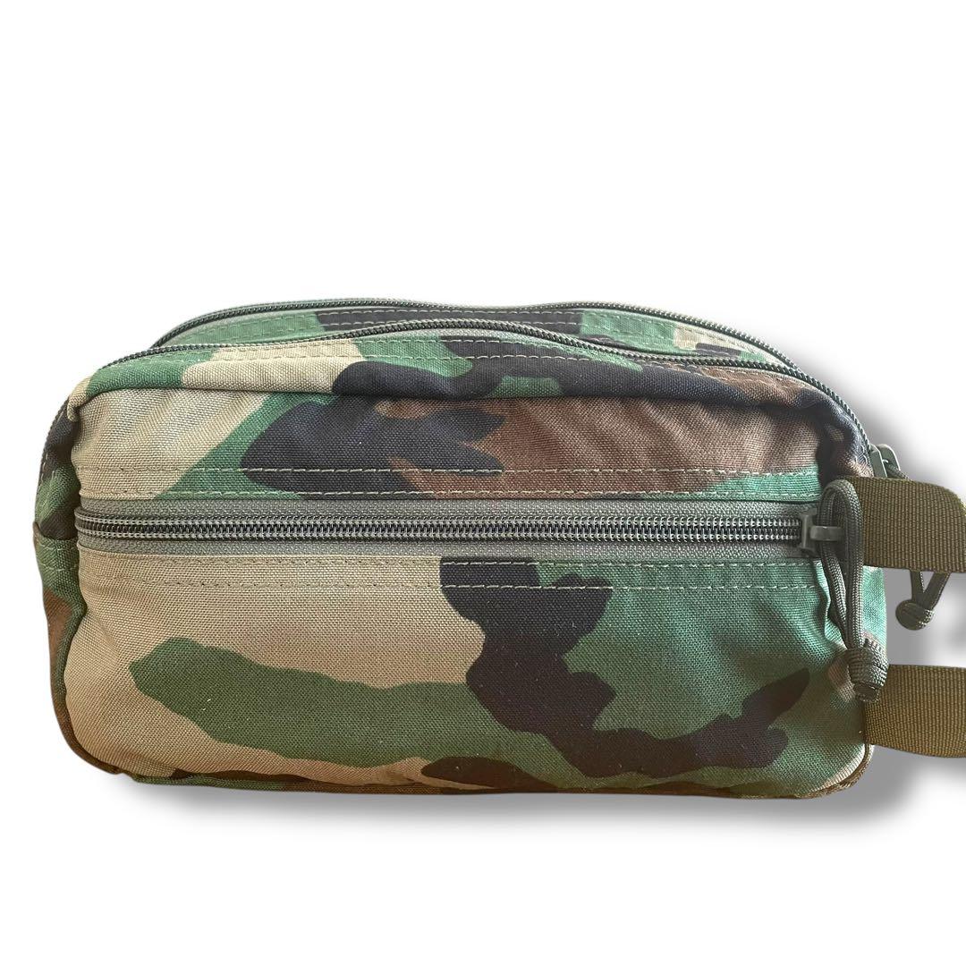 【希少/USA製】ブリーフィング ポーチ 迷彩 ウッドランドカモ ナイロン