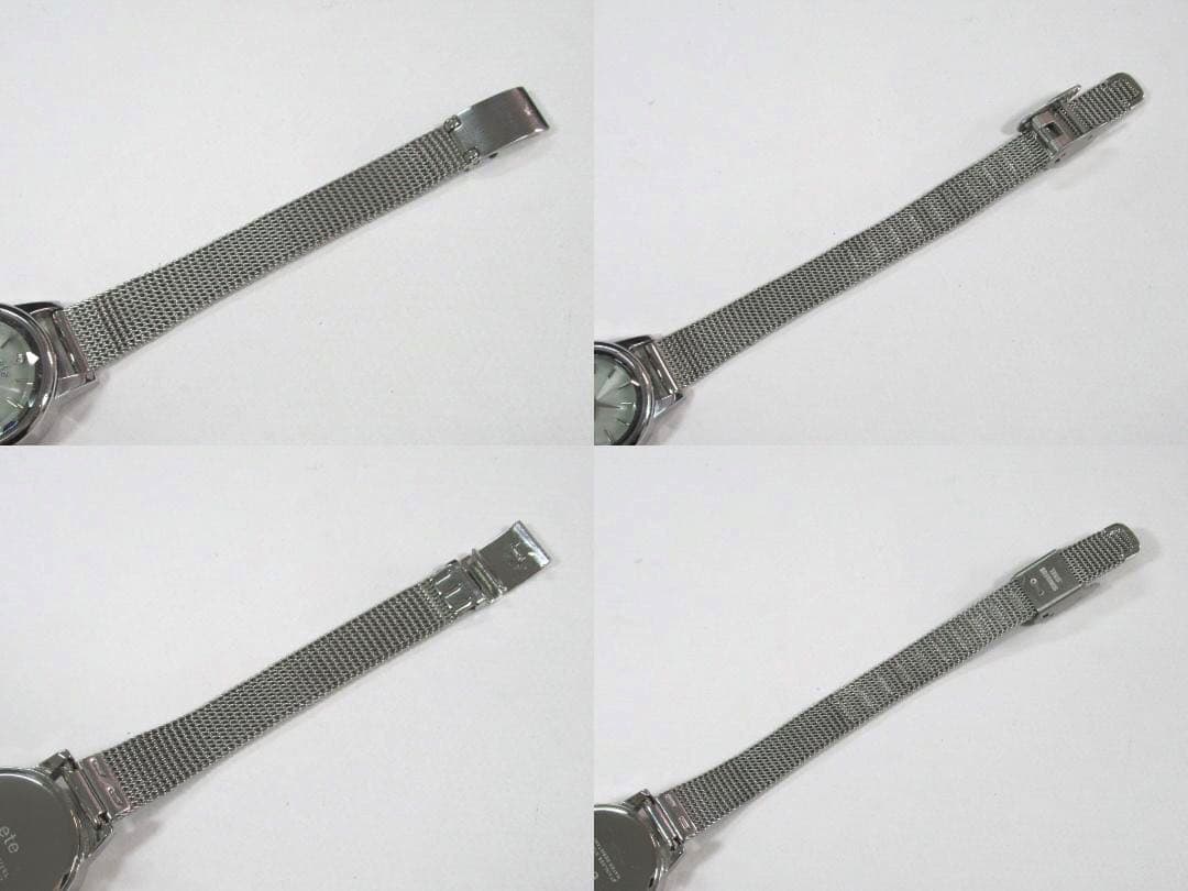 エテ ete ソーラーウォッチ 腕時計 レディース メッシュベルト シルバー