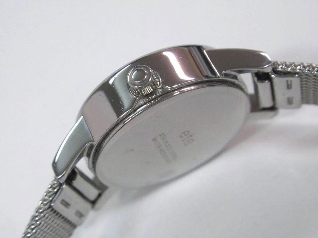 エテ ete ソーラーウォッチ 腕時計 レディース メッシュベルト シルバー