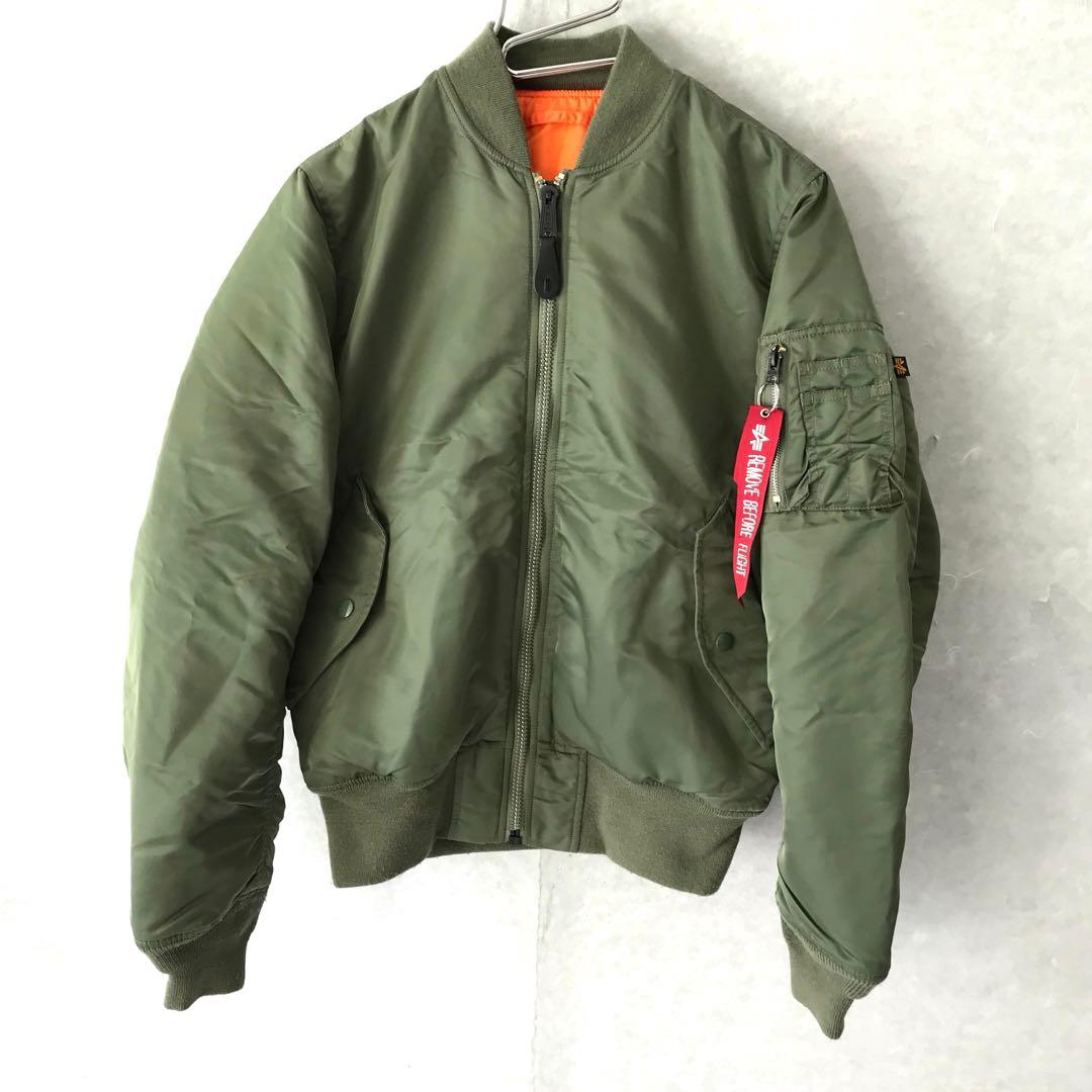ALPHA MA-1 フライトジャケット 美品 中綿 カーキ M