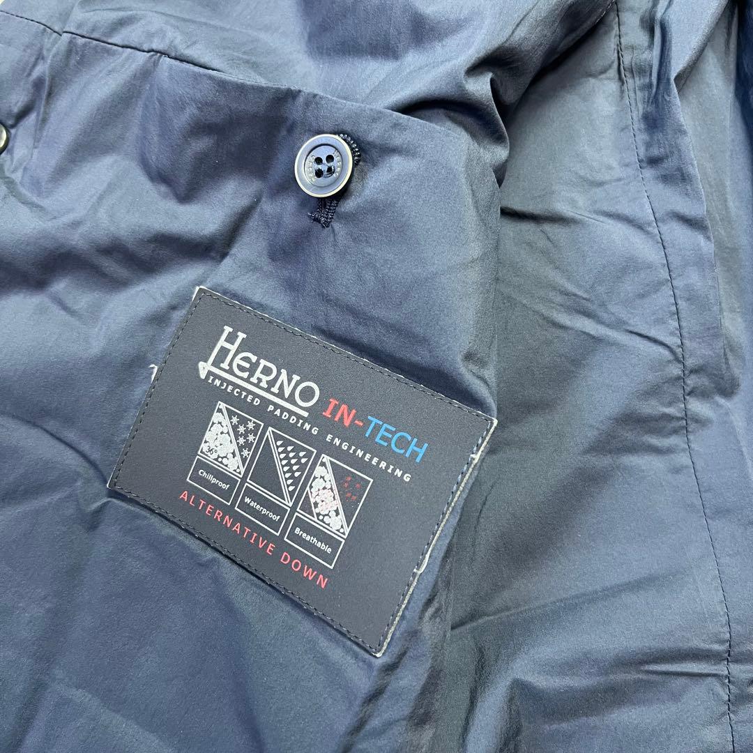 美品　ヘルノ　ダウンベスト　ジレ　軽量　IN-TECH ネイビー M　メンズ