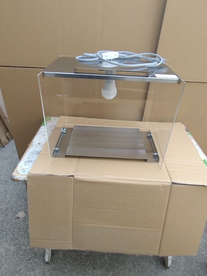 キズあり アクリル製　食品ショーケース　電球色LED付　焼鳥　ホットドックお祭り