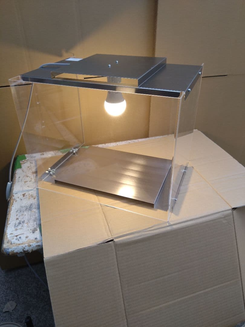 キズあり アクリル製　食品ショーケース　電球色LED付　焼鳥　ホットドックお祭り