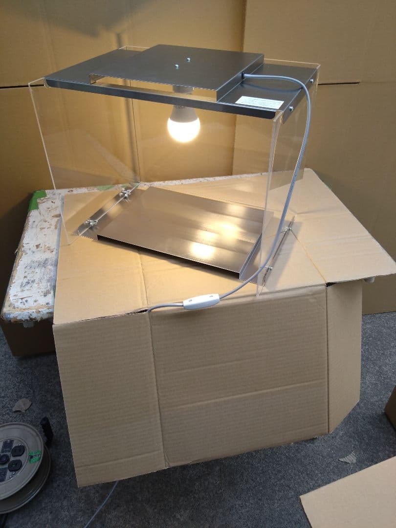 キズあり アクリル製　食品ショーケース　電球色LED付　焼鳥　ホットドックお祭り