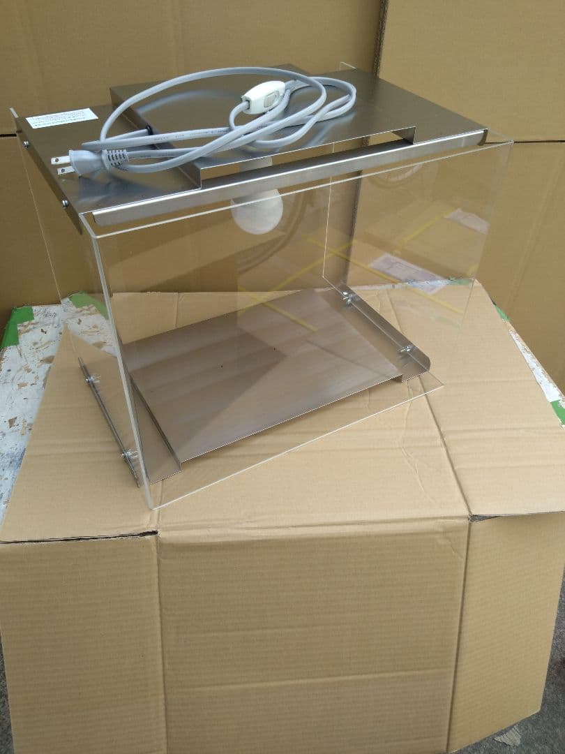 キズあり アクリル製　食品ショーケース　電球色LED付　焼鳥　ホットドックお祭り