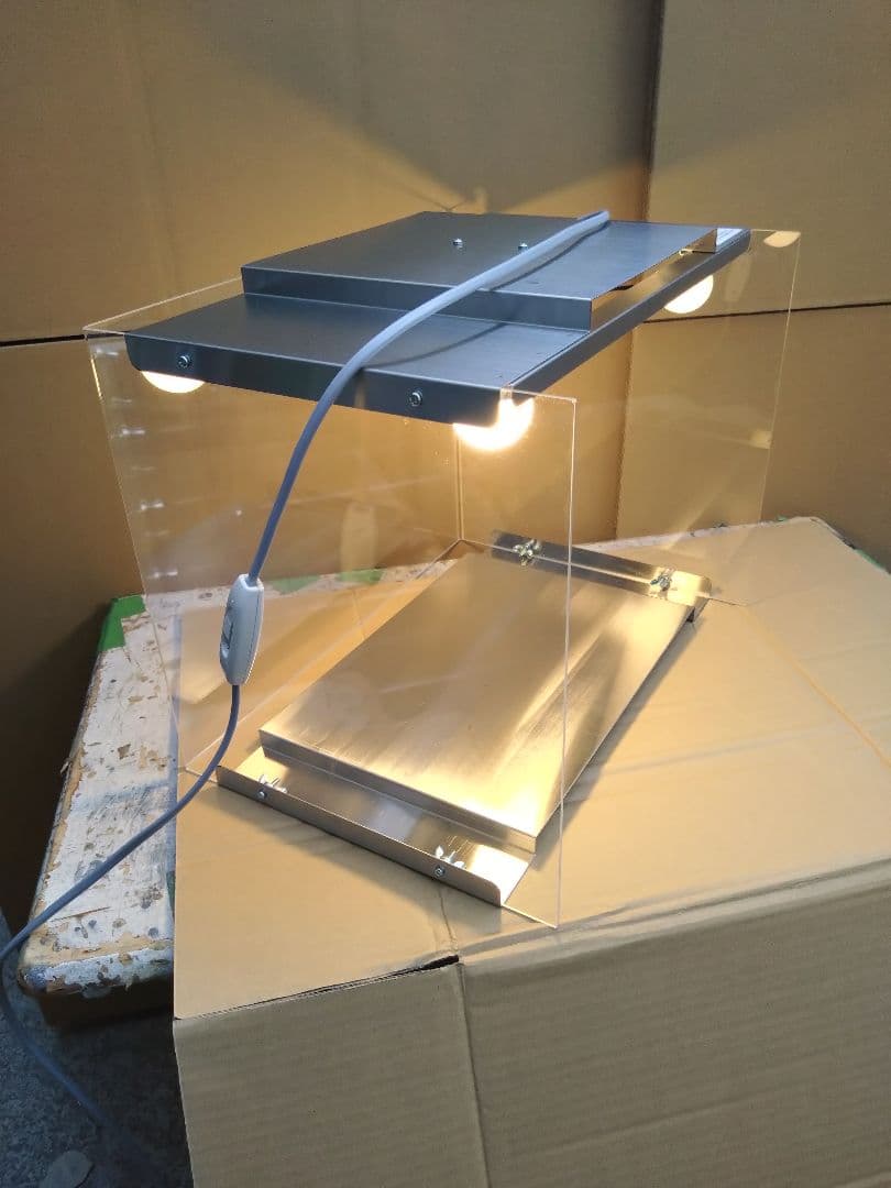 キズあり アクリル製　食品ショーケース　電球色LED付　焼鳥　ホットドックお祭り