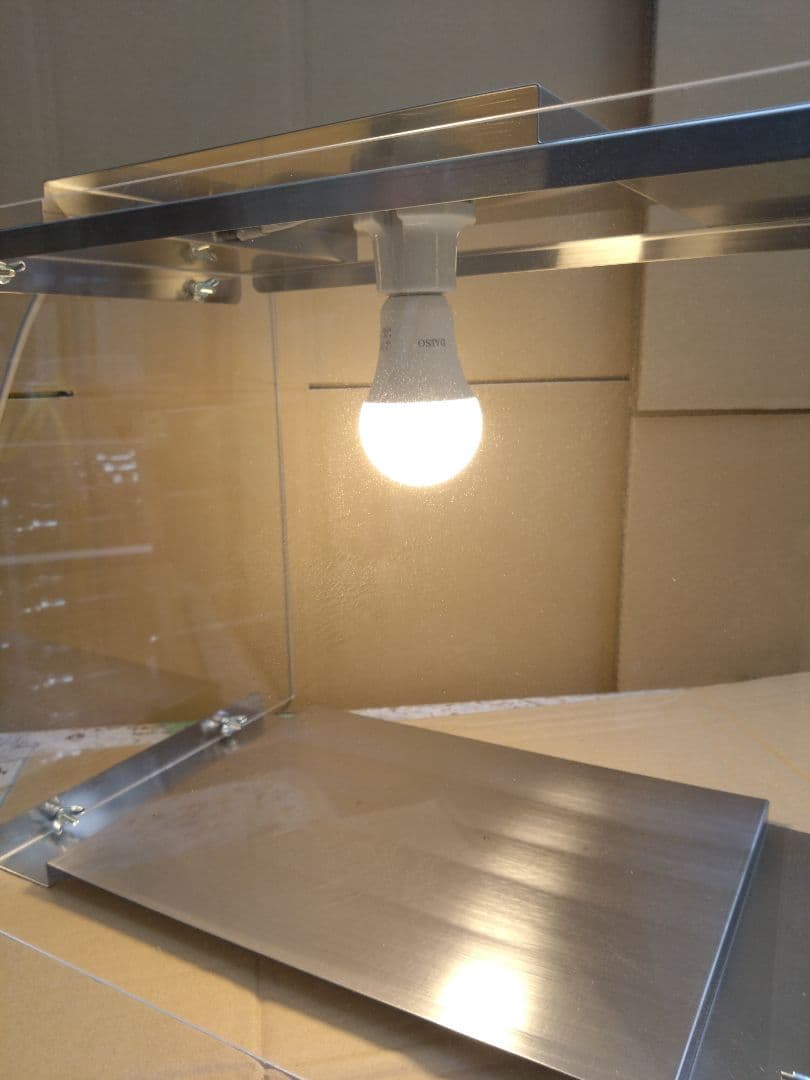 キズあり アクリル製　食品ショーケース　電球色LED付　焼鳥　ホットドックお祭り