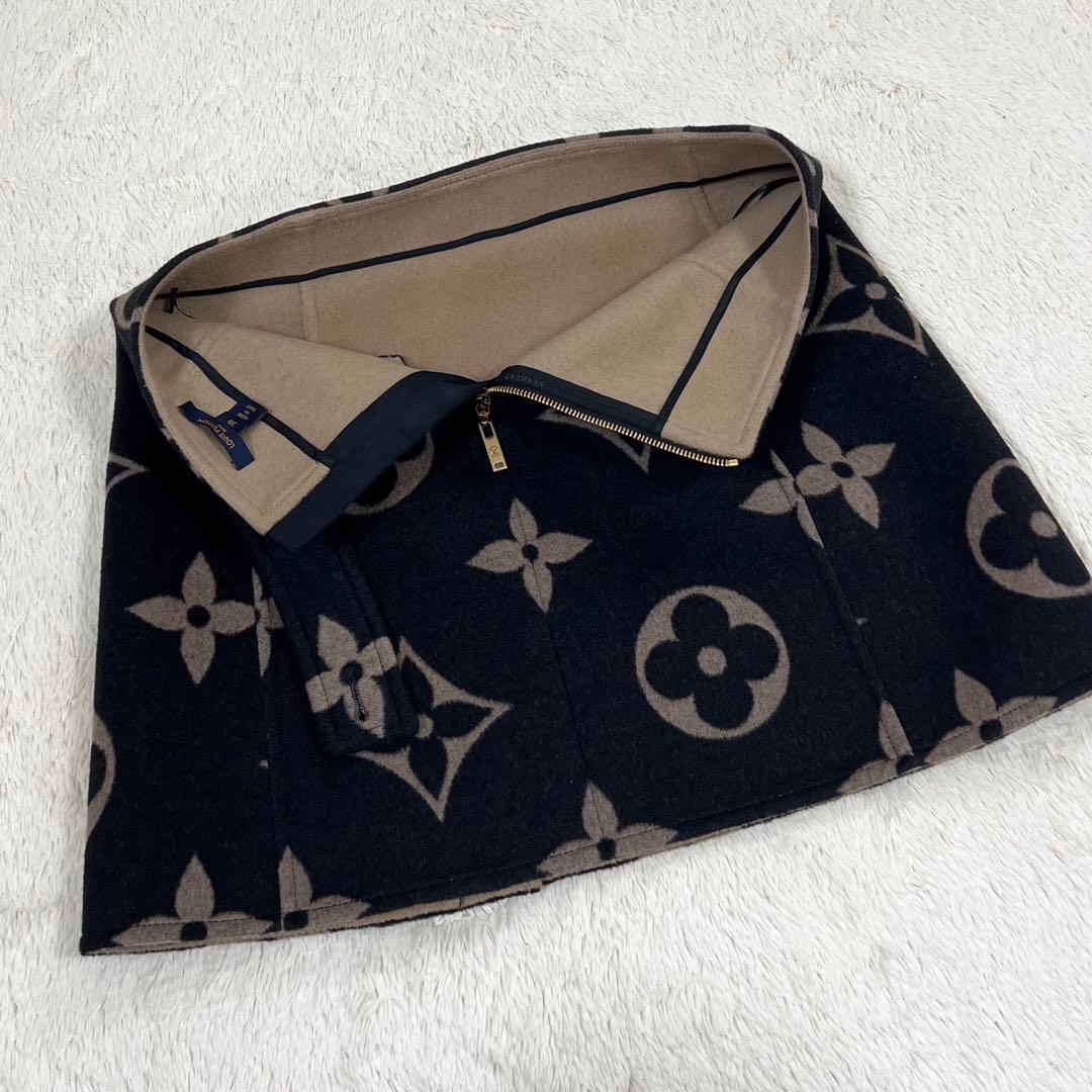 『極美品』LOUIS VUITTON ルイヴィトン モノグラム ウール スカート